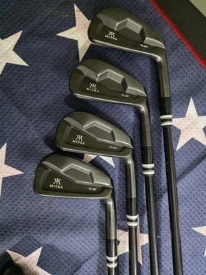 🔥⛳ Excel Custom RH Miura TC-201 Preto QPQ Conjunto de Ferro 4-PW KBS Tour Preto Rígido🔥 - Imagem 1 de 4