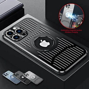 Housse en métal aluminium pour iPhone 15 14 13 12 Pro Max Magsafe protection téléphone portable étui - Photo 1 sur 46