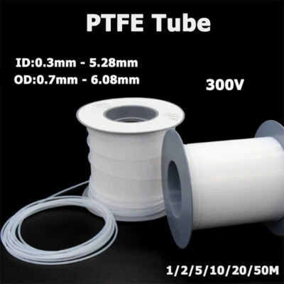 PTFE Klarschlauch Schlauchleitung versch. Größen Luft Öl hitzebeständig 300V - Bild 1 von 4