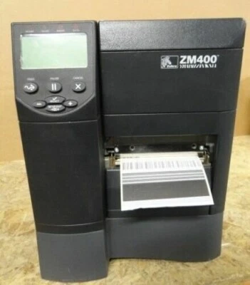 Zebra ZM400 Thermo Transfer Etiketten Label Drucker 300DPI + RJ45 + USB PERFECT! - Bild 1 von 4