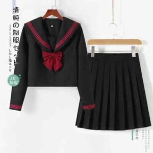 College Style Japanese Korean Student School Uniform Cosplay Suit Top Skirts - Picture 1 of 30