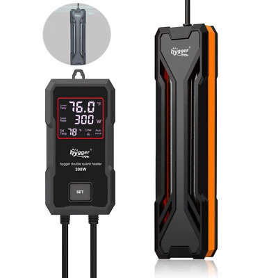 Calentador de acuario sumergible hygger 300W/500W/1000W para agua salada y dulce Foto 1 de 4