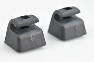 JAGUAR XJS SERIE 3 XJ6 COPPIA CLIP SUPPORTO VISIERA PARASOLE NERO PANNELLO TETTO CARBONCINO - Foto 1 di 2