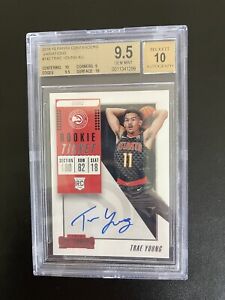 2018-19 Contenders, Variations RC Auto, BGS 9.5 (2 x 10 Subs), Trae Young #142