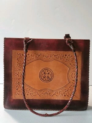 Vintage ALDO Brown Leather Medium Shoulder Tote Purse Bag Fast Shipping! D1 - Image 1 of 4