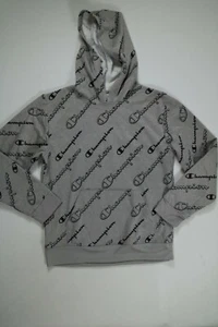 Boys Champion Gray Long Sleeve Hooded Logo Sweatshirt Size 14/16 NEW! - Picture 1 of 4