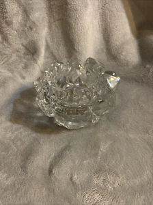Portacandele votivo vintage Goebel taglio chiaro pesante cristalli di ghiaccio come vetro - Foto 1 di 6