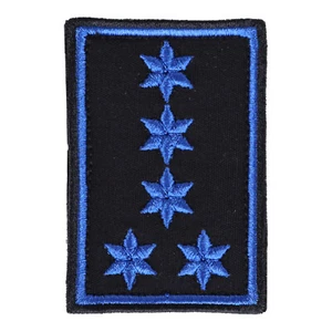 Dienststellungsabzeichen 5 Sterne blau + Paspel - Picture 1 of 1