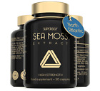 90 Sea Moss Capsules High Strength, Irish Sea Moss Tablets - Vegan Supplement UK