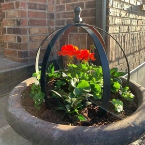 Versatile Outdoor Garden Trellis 18-in Round - Elegant Plant Support Frame - Picture 1 of 9