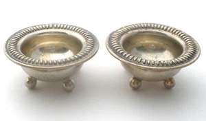 Gorham Salt Cellars Sterling Silver Pair of 2 Footed Bowls A2956 Monogram RMD - Picture 1 of 7