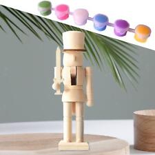 DIY Wooden Christmas Nutcrackers Collectibles Unfinished with Paint DIY Art