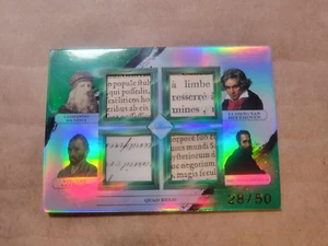 Pieces of the Past Quad Relic Card Da Vinci Van Gogh Beethoven Michelangelo /50 - Picture 1 of 2