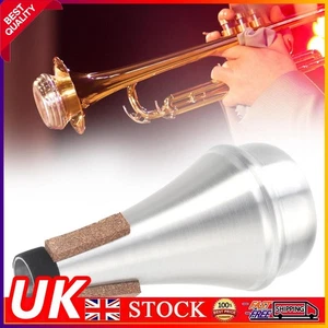 Trumpet Straight Mute Silver Aluminum Alloy Practice Musical Instrument Accessor - Picture 1 of 12