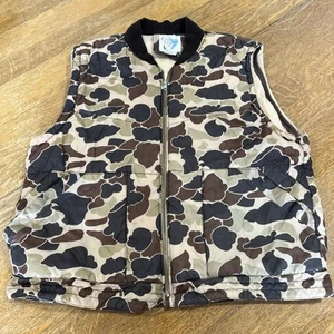 Vintage Trophy Club Herren Duck Camouflage Stepp Puffer Gr. XL Jagdweste - Bild 1 von 17