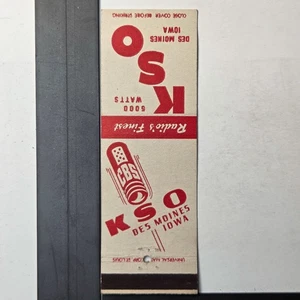 KSO CBS Radio Des Moines Iowa Vintage 5000 Watt Streichholzheft - Bild 1 von 3