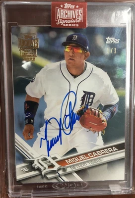 2023 Topps Archives Signature Series Auto Card - Miguel Cabrera #29 1/1 - Image 1 of 2