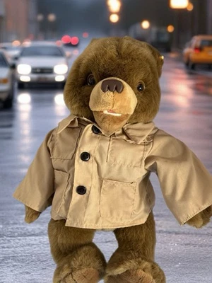 Vintage Laughing Teddy Bear Maurice Sendak Little Bear Stuffed Animal 15” WORKS - Image 1 of 4