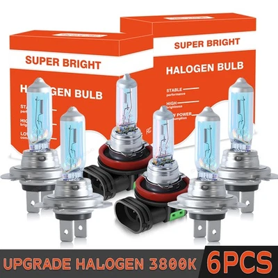 For Mercedes-Benz E350 E550 E63 AMG 2008-2012 6X Headlight Fog Light Bulbs 3800K - Image 1 of 4