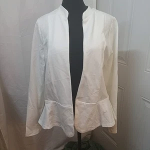 Giacca blazer donna Hybrid & Co ponte aperto davanti avorio taglia L casual lavoro - Foto 1 di 10