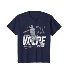 Camiseta de béisbol juvenil ANTHONY VOLPE de los Yankees talla XS azul marino NUEVA - Imagen 1 de 1
