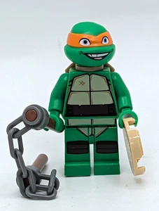 Lego TMNT Miguel Ángel Minifigura TNT012 del Set 79100 Kraang Lab Escape - Imagen 1 de 8