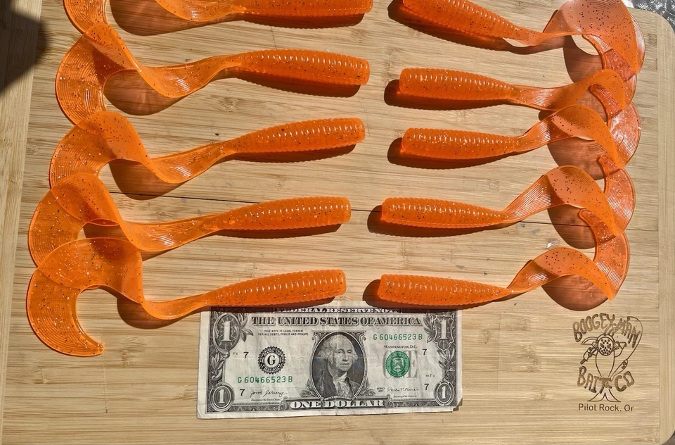 Boogey Man Bait Co. 8” Grub de agua salada Lingcod pez roca mero pargo brillo UV Foto 1 de 4