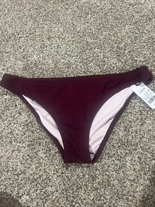 Neu mit Etikett Shadow and Shore weinrot Bikinihose Large 12-14 geringe Abdeckung frech - Bild 1 von 5