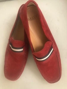 Bally Wildleder Mokassin rot Wabler driving US Gr 12/ EU 11 top Zustand - Bild 1 von 5
