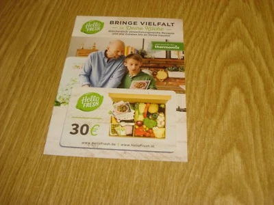 AM#567 Hello Fresh Gutschein Gutscheinkarte 30 € erste & zweite Box Neukunde - Bild 1 von 3
