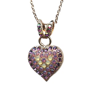 Mariana Necklace Pendant Bohemian Rhapsody Coll. Heart Shaped Amethyst, Cycla... - Picture 1 of 3