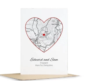 Wedding card | Personalised anniversary card | Handmade engagement greeting card - Picture 1 of 9