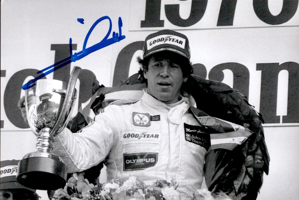 Mario Andretti Signed Autographed 4x6 Photo Indy 500 NASCAR Race Car Driver #4 Foto 1 de 1