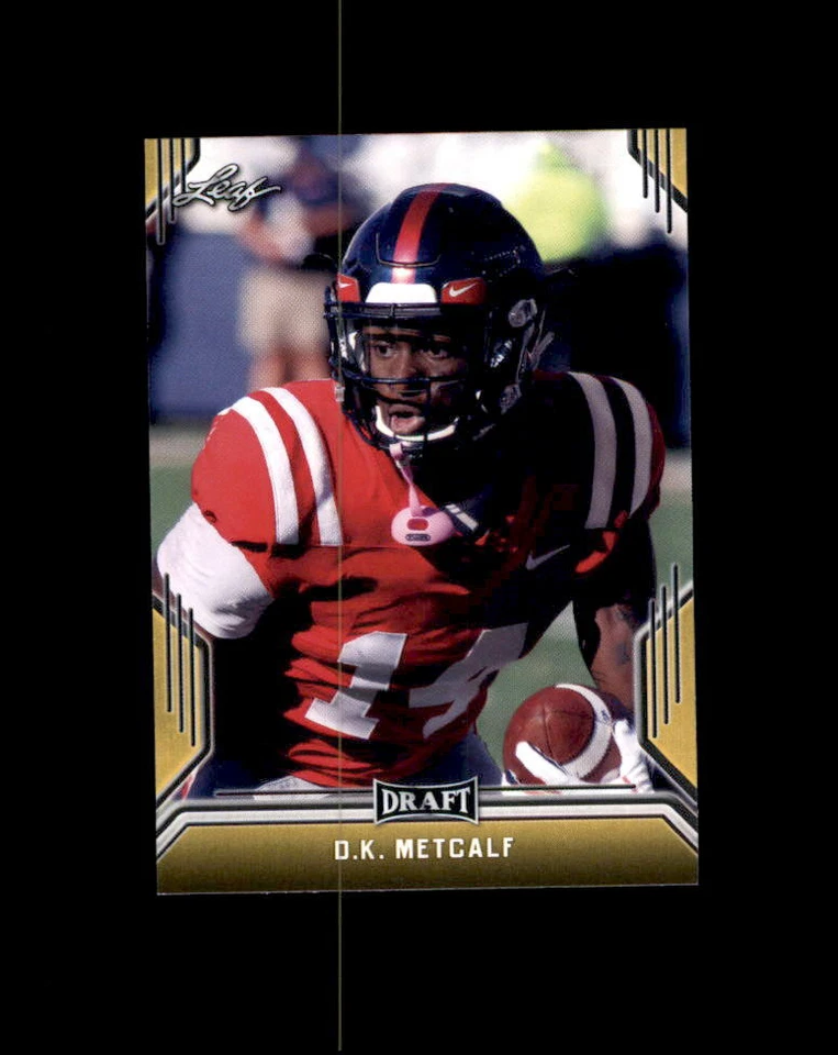 D.K. Metcalf 2019 Leaf Draft #12 Gold SP Rookie RC - Image 1 of 1