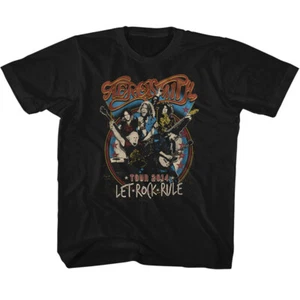 Aerosmith Let Rock Rule Tour 2014 On Stage Youth T Shirt Rock Band Music Merch - Picture 1 of 3