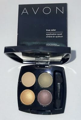 Avon True Color Eyeshadow ~ Q102 EARTH TONES QUAD ~ Canvas/Safari Green/Citrine - Image 1 of 4