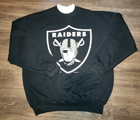 Vintage 1995 Oakland Raiders Dodger Sweatshirt Adult Extra Large XL Made in USA Cover