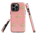 Gold Bling Cross - Wewak Pink Tough Case for iPhone® 