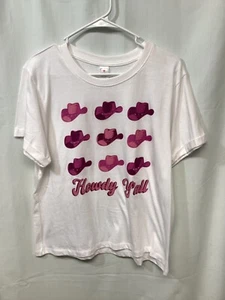 Howdy Y’all Cowboy Hats (Rhinestones) XL Cotton New Tags Women’s T Shirt T10 - Picture 1 of 4
