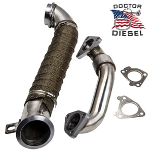 Turbo Pipe W Up Pipe For 2004.5-2010 Chevy GMC 6.6L LLY LBZ LMM Duramax Diesel - Picture 1 of 3