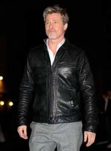 Chaqueta clásica de motociclista de celebridades elegante de cuero para hombre piel de cordero negra motocicleta - Imagen 1 de 7