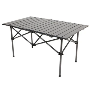 Outdoor Folding Portable Picnic Camping Table, Aluminum Roll-up Table with Bag - Picture 1 of 12