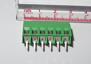 1 Stck. 6-Positionen Klemmenblock. 5 mm Steigung - Bild 1 von 3