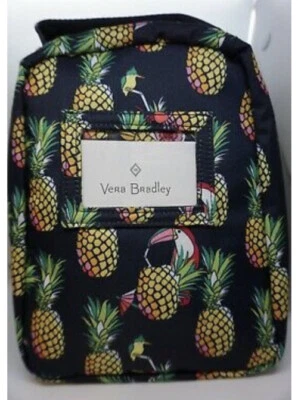 Vera Bradley TOUCAN PARTY Saco de Almoço Bolsa Isolada Bolsa de Viagem Abacaxi Novo com etiquetas - Imagem 1 de 2