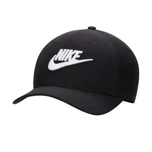 Nike Rise Cap Swoosh Flex Fit Sombrero Negro Blanco Adulto Unisex Talla S/M FB5377-010 - Imagen 1 de 4