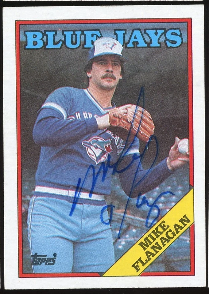 Tarjeta coleccionable de béisbol Topps 1988 autografiada firmada por Mike Flanagan #623 Foto 1 de 1