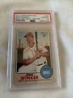 2017 JESSE WINKER Topps Heritage Rookie Real One Red ink Autograph /68 PSA 10!