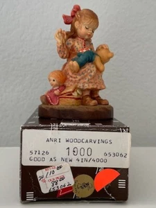 ANRI Wood Carved Sarah Kay 'As Good As New' 3.5” Limited 1000/4000 Original Box - Picture 1 of 8