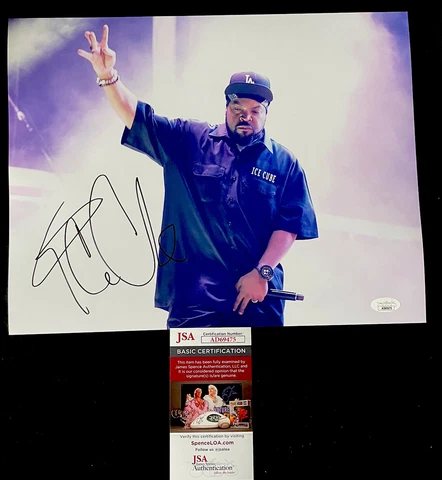 ICE CUBE SIGNED AUTOGRAPHED COA JSA 11x14 STRAIGHT OUTTA COMPTON NWA Cover