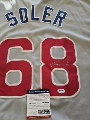 JORGE SOLER AUTOGRAPHED JERSEY (CHICAGO CUBS) W/ PROOF - PSA/DNA! - Image 1 of 3